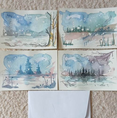 Set mini dipinti carta - 4,