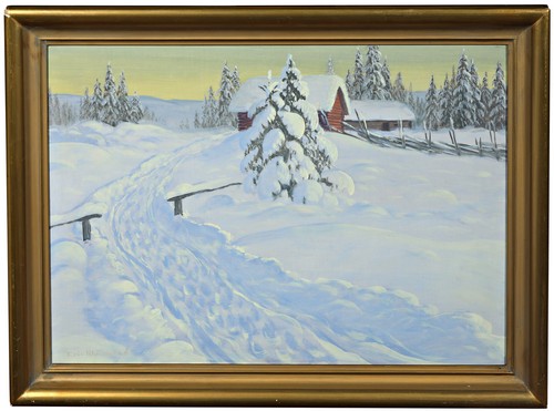 Paesaggio invernale con - paesaggio,