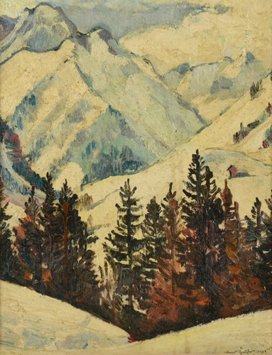 Paesaggio invernale 1928 - paesaggio, |