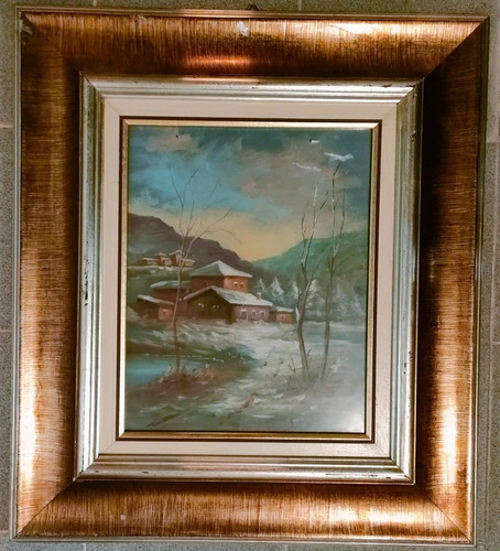 Dipinto olio con cornice - ad,