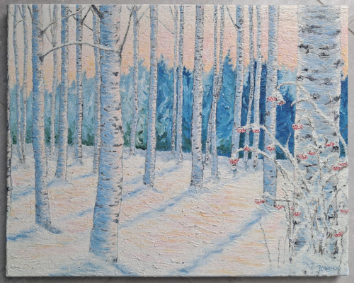 Quadro paesaggio invernale - quadro,