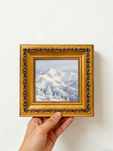 Montagna innevata paesaggio