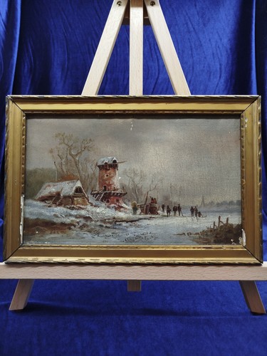 Dipinto paesaggio invernale