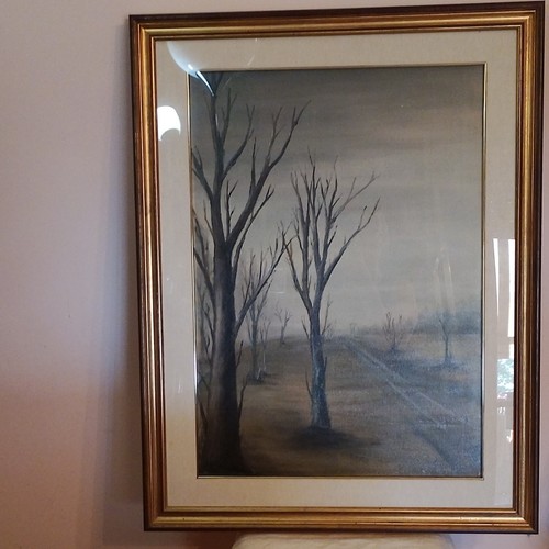 Quadro paesaggio invernale con
