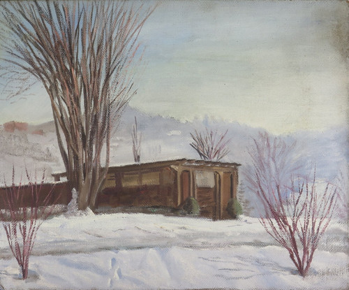 Quadro paesaggio invernale - quadro,